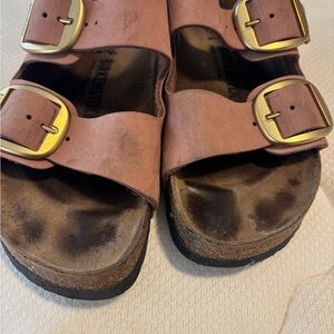 Birkenstock pink Arizona big buckle Sandals